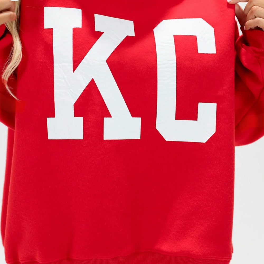 Reversible KC/Kansas City Red Mockneck Sweatshirt